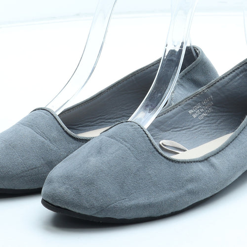 Primark Womens Grey Polyester Ballet Flat UK