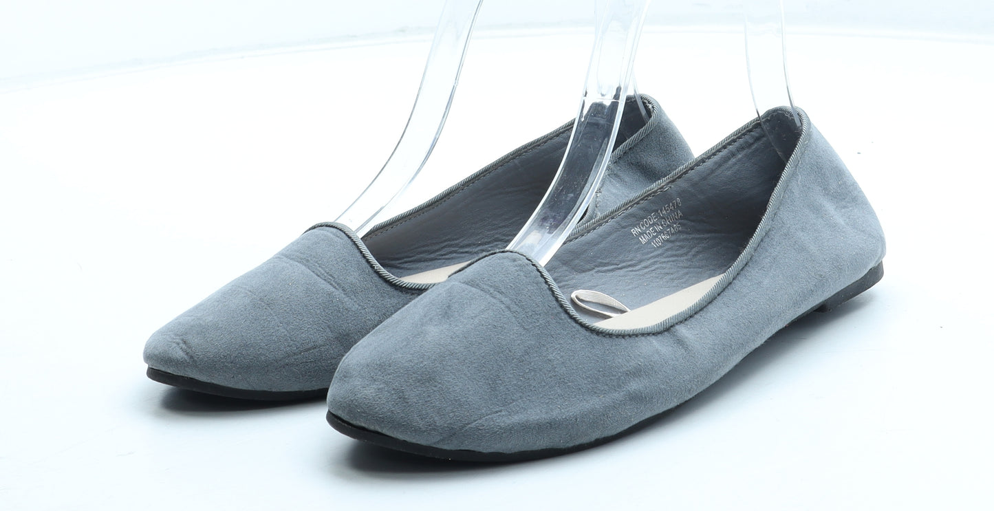 Primark Womens Grey Polyester Ballet Flat UK
