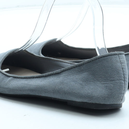 Primark Womens Grey Polyester Ballet Flat UK