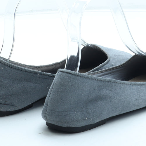 Primark Womens Grey Polyester Ballet Flat UK