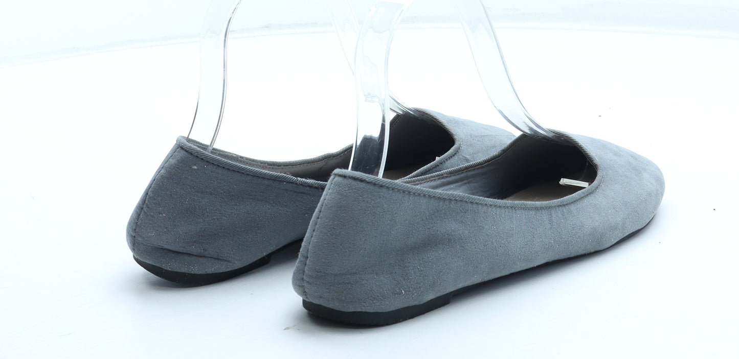 Primark Womens Grey Polyester Ballet Flat UK