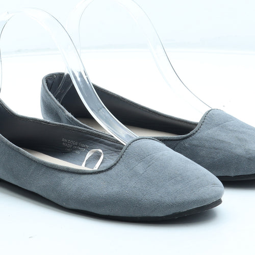 Primark Womens Grey Polyester Ballet Flat UK