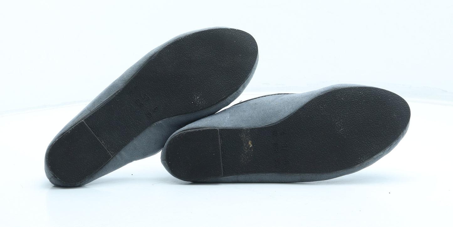 Primark Womens Grey Polyester Ballet Flat UK