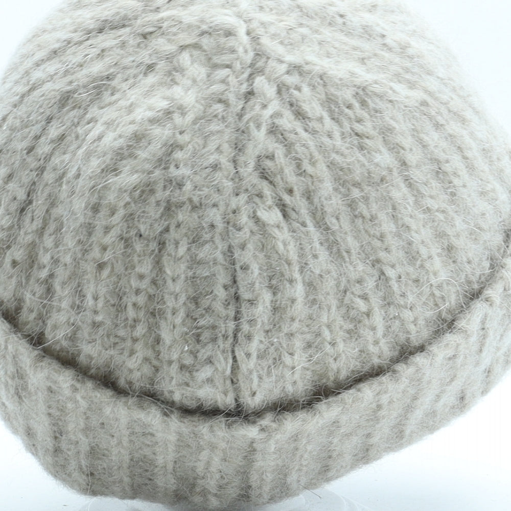 Arniesays Womens Beige Alpaca Beanie One Size