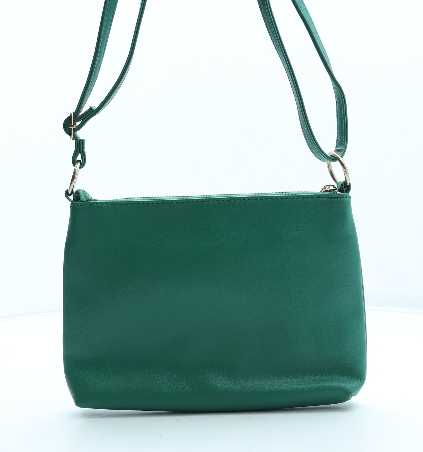 Matalan Womens Green Polyurethane Shoulder Bag Size Small