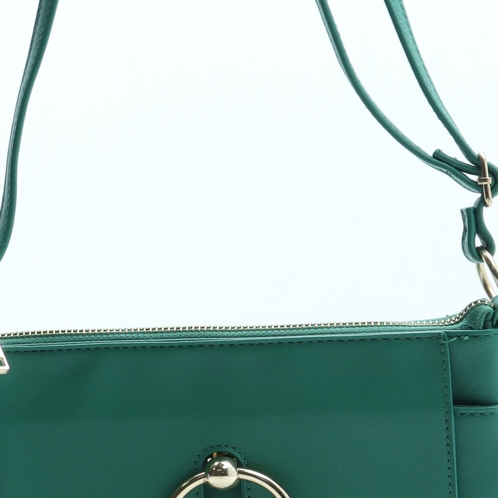 Matalan Womens Green Polyurethane Shoulder Bag Size Small