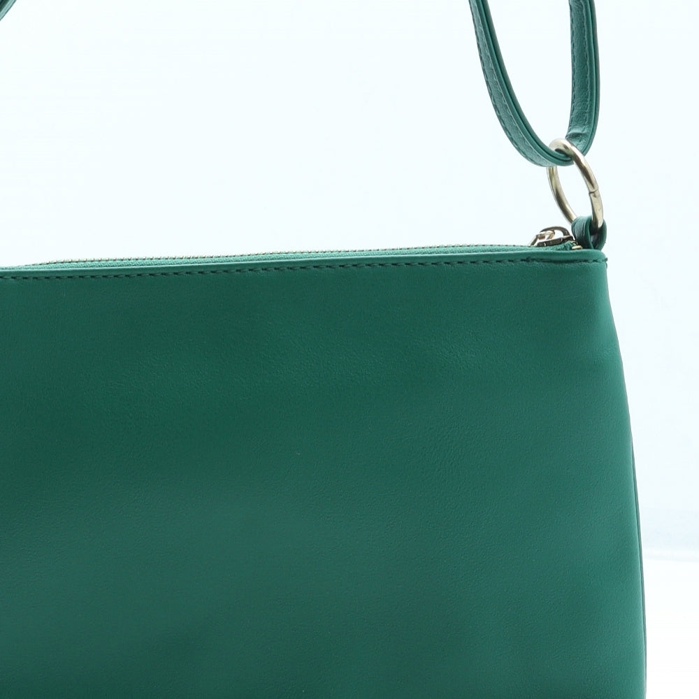 Matalan Womens Green Polyurethane Shoulder Bag Size Small