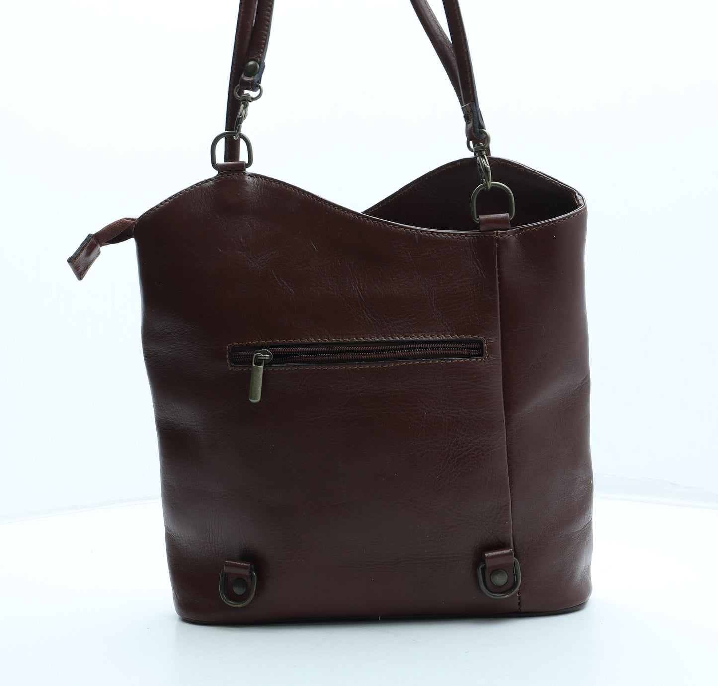 Sac Mode Womens Brown Leather Backpack Size Medium