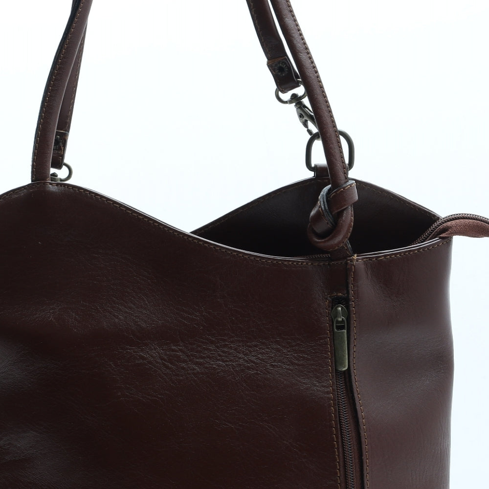 Sac Mode Womens Brown Leather Backpack Size Medium