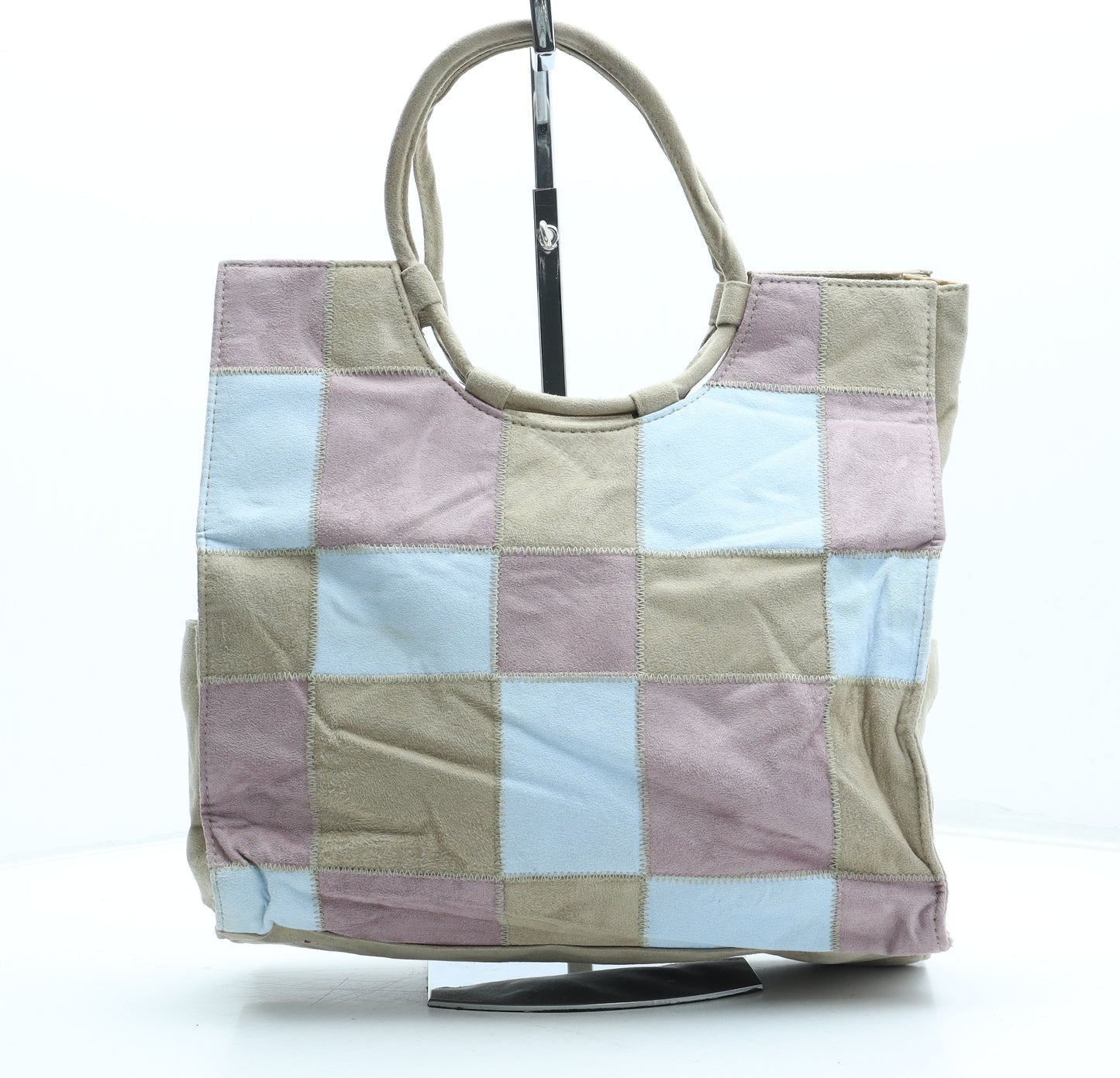 Preworn Womens Multicoloured Geometric Leather Top Handle Bag Size Large