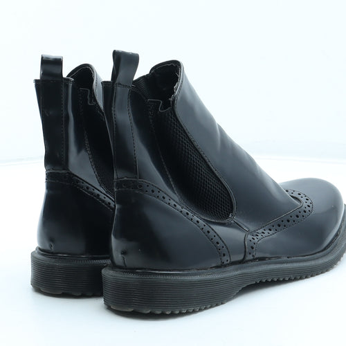 Hotsoles Womens Black Polyurethane Chelsea Boot UK