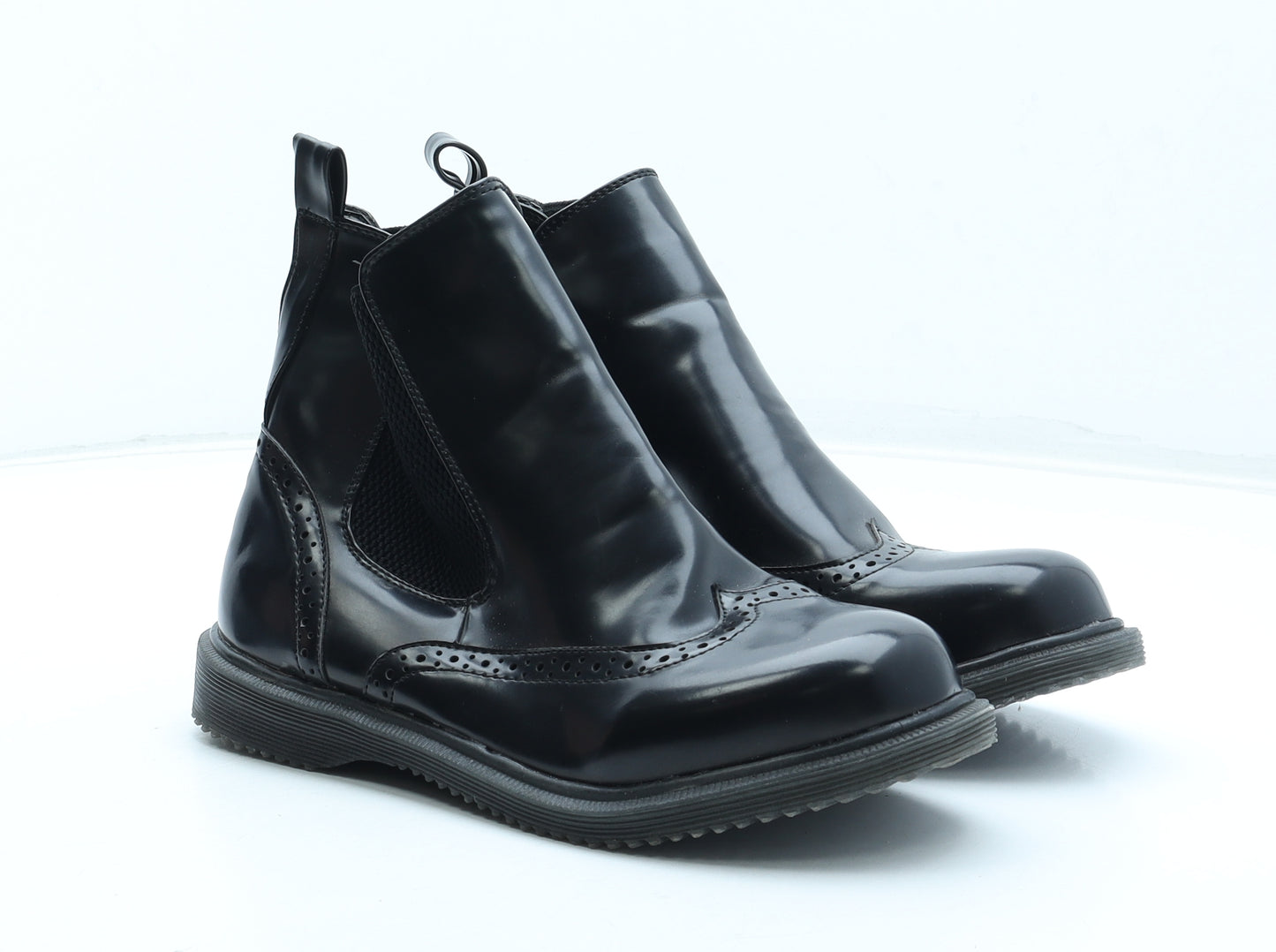 Hotsoles Womens Black Polyurethane Chelsea Boot UK
