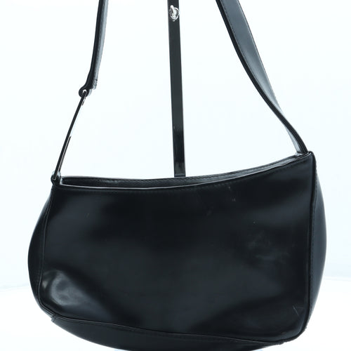 Dorothy Perkins Womens Black Polyurethane Shoulder Bag Size Small