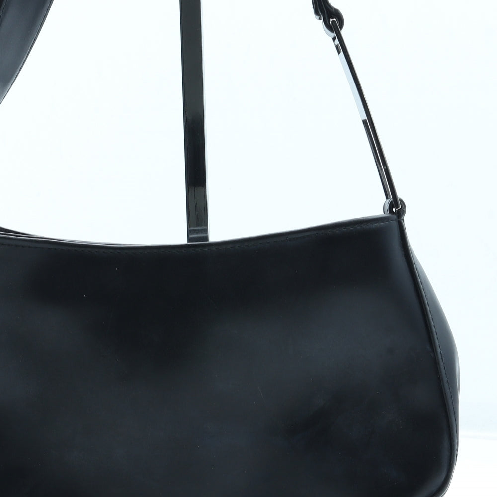 Dorothy Perkins Womens Black Polyurethane Shoulder Bag Size Small
