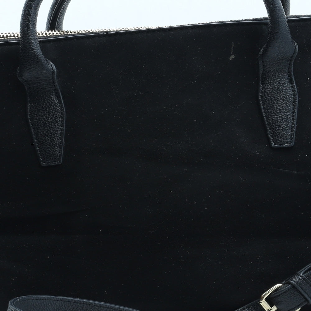River Island Womens Black Geometric Polyurethane Top Handle Bag Size Large