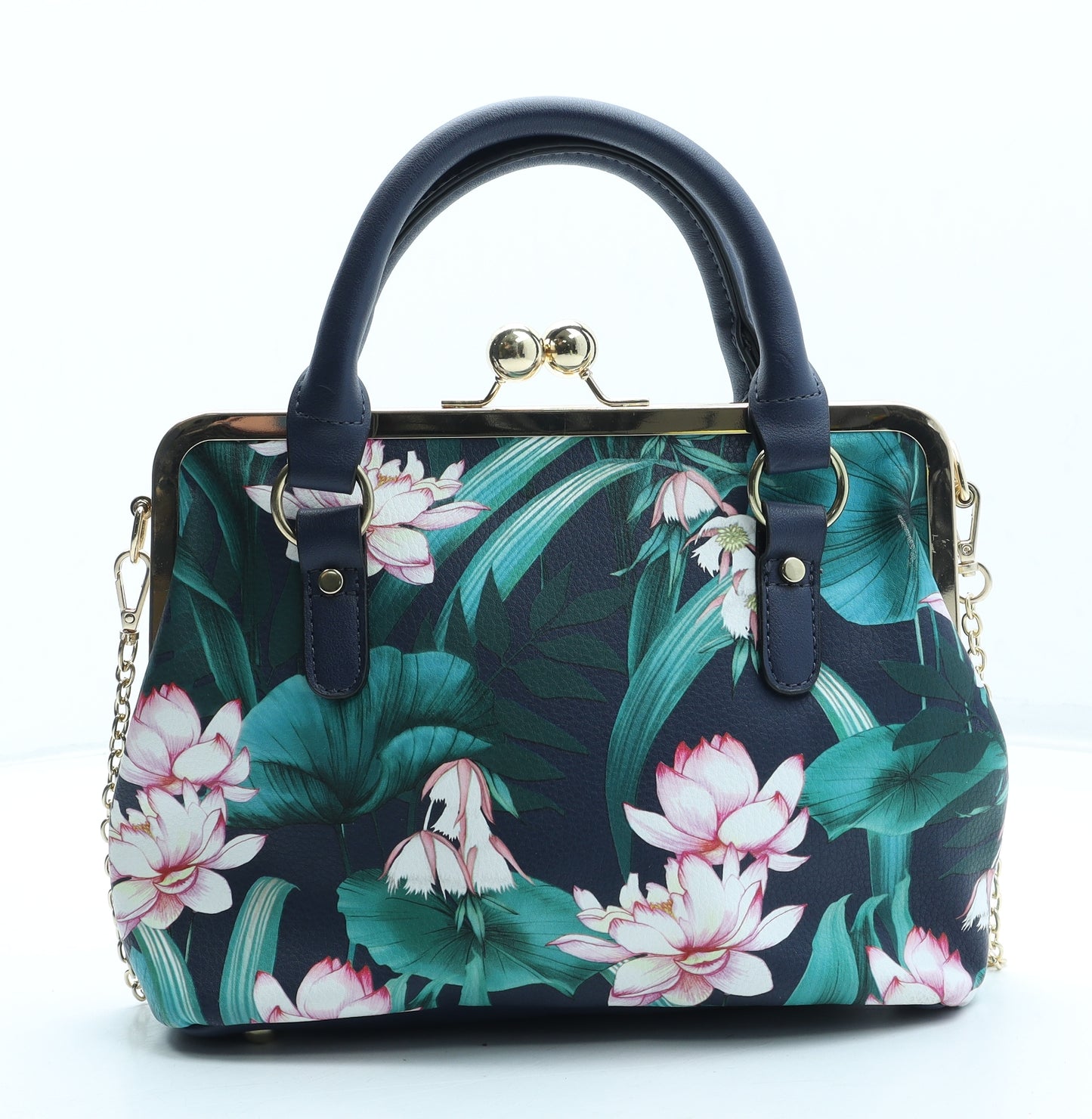 Accessorize Womens Multicoloured Floral Polyurethane Top Handle Bag Size Small