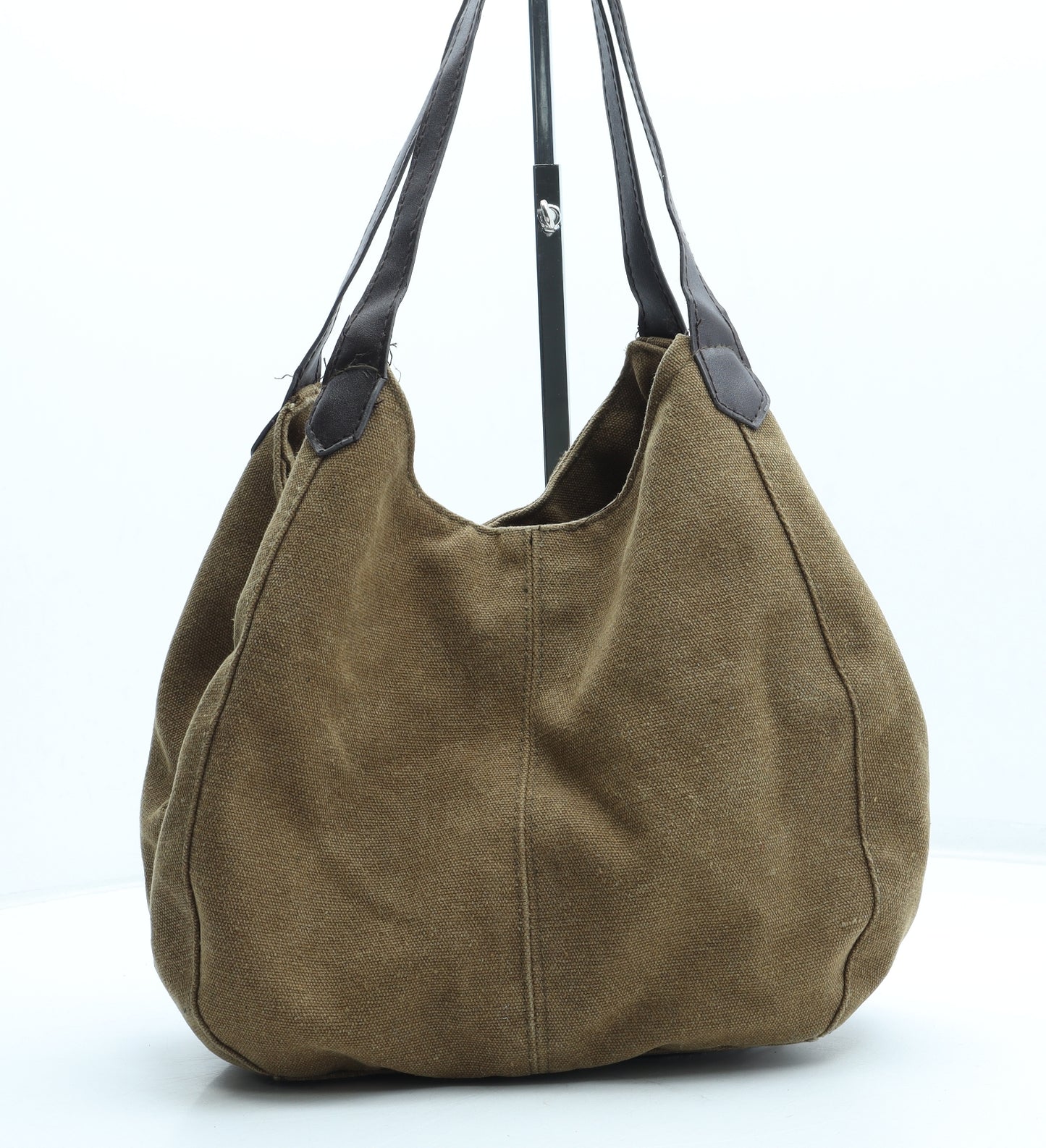 Preworn Womens Brown Polyester Shoulder Bag Size Medium