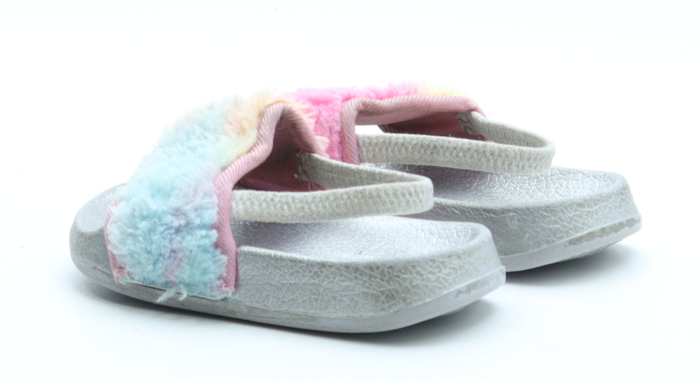Preworn Girls Multicoloured Polyester Slider Sandal UK 6