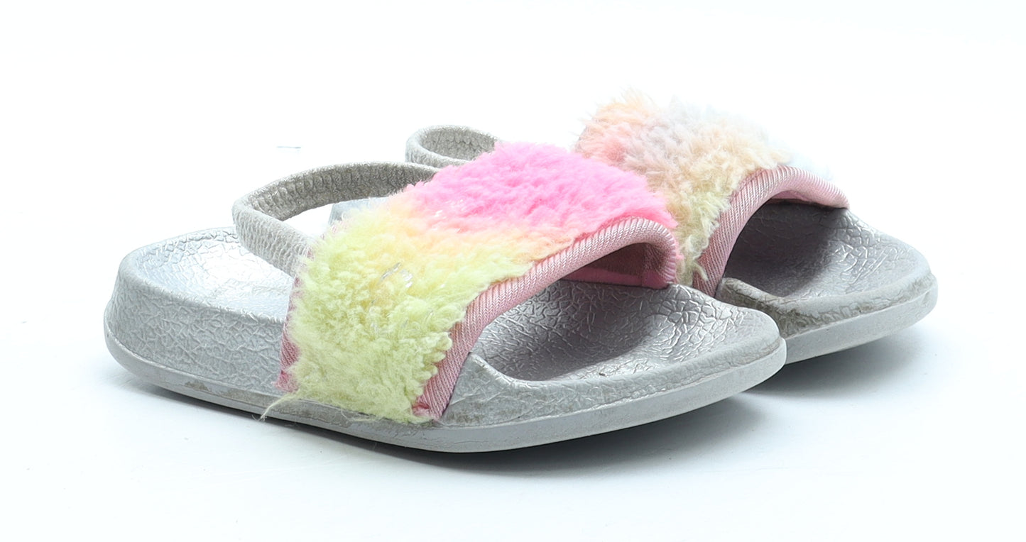 Preworn Girls Multicoloured Polyester Slider Sandal UK 6