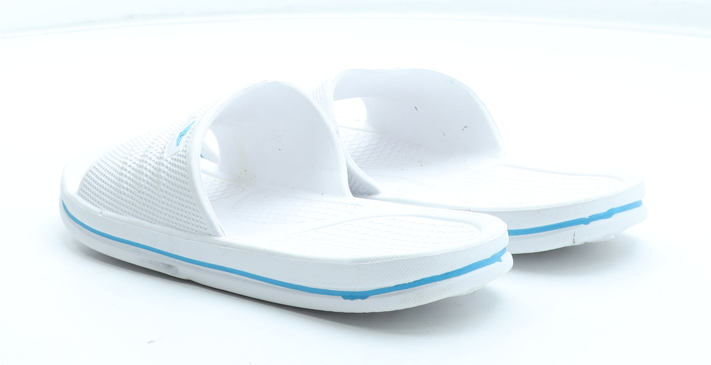 Road Angel Womens White Rubber Slider Sandal UK