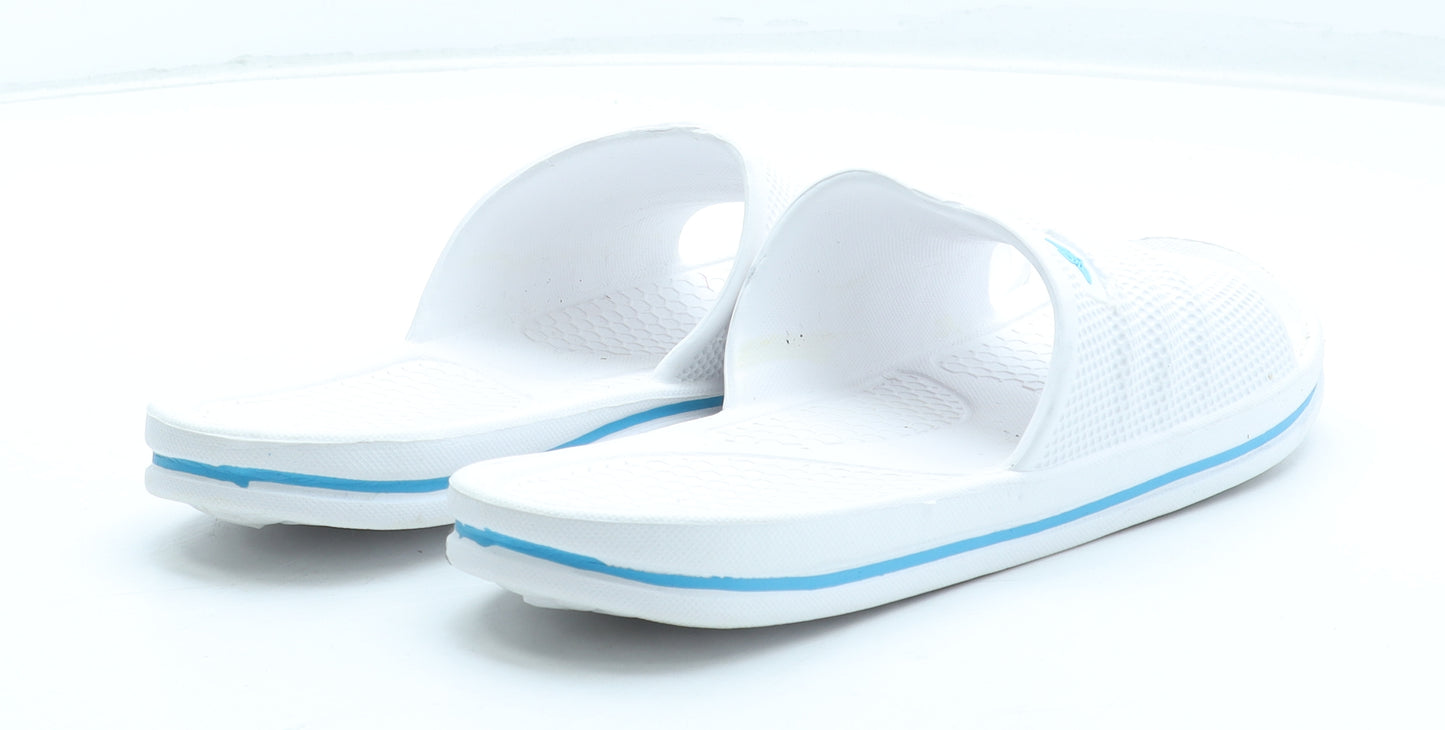 Road Angel Womens White Rubber Slider Sandal UK