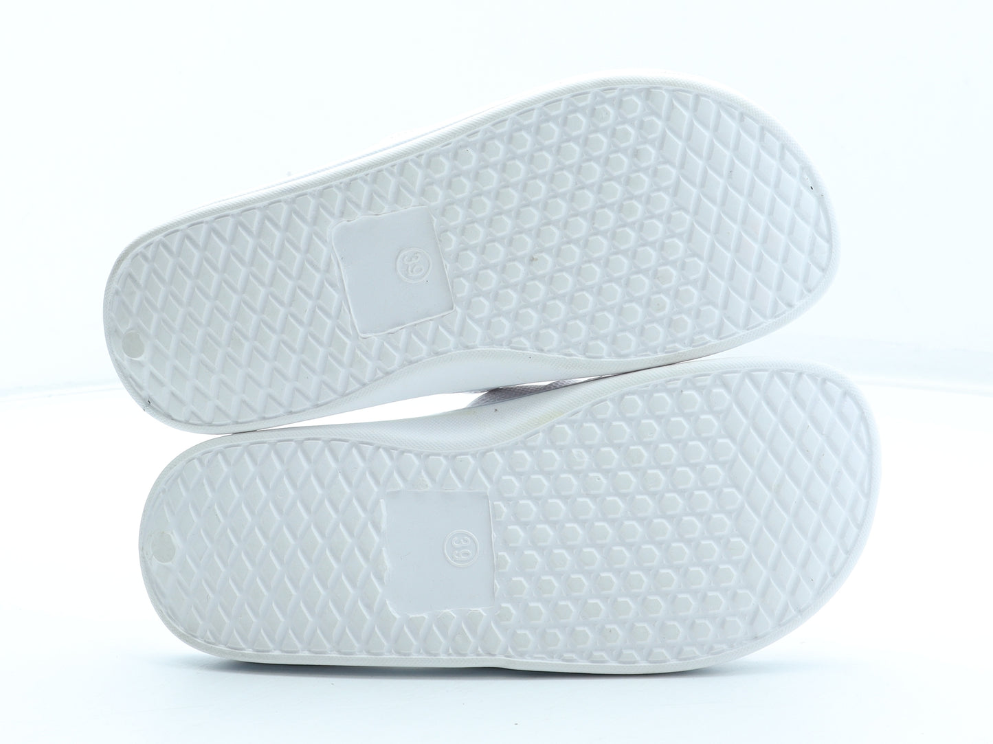Road Angel Womens White Rubber Slider Sandal UK