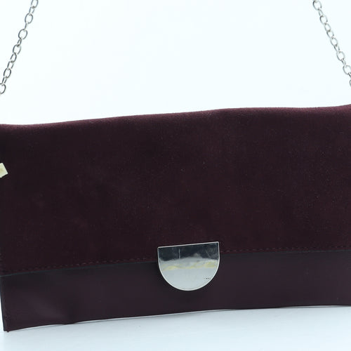 Preworn Womens Purple Polyurethane Clutch Size Small