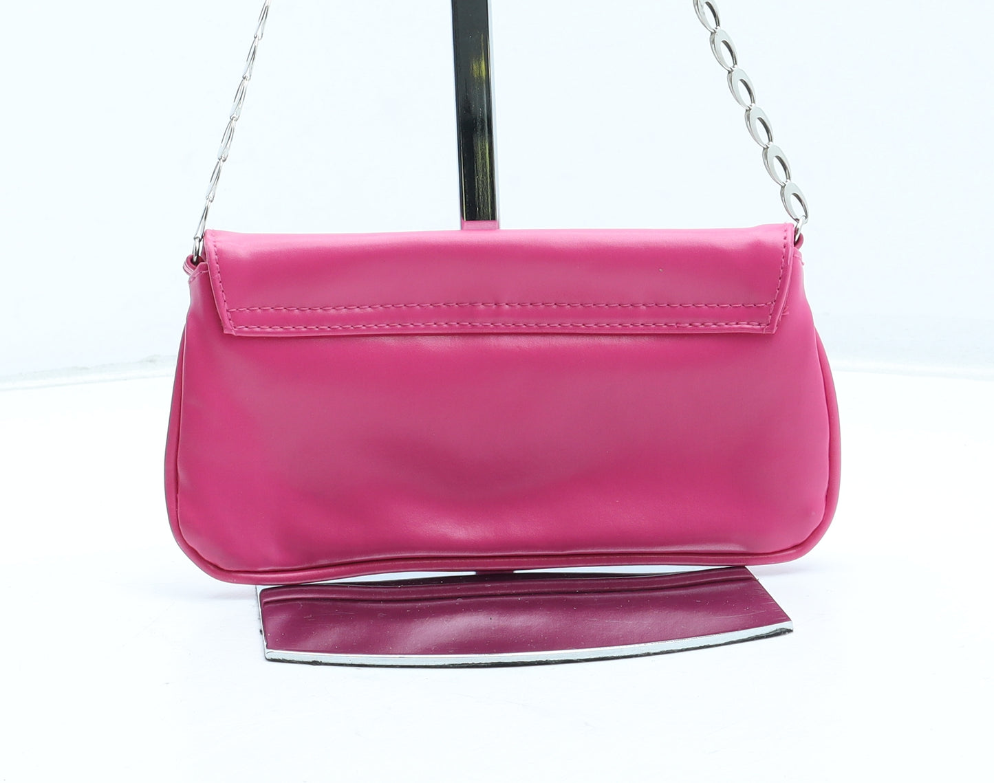 Dolcis Womens Pink Polyurethane Clutch Size Small