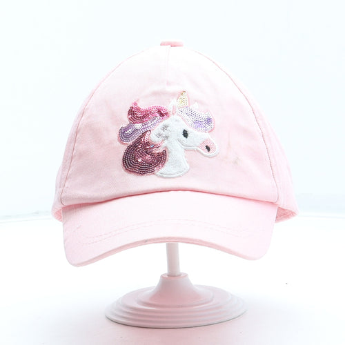 NEXT Girls Pink Polyester Snapback Size S - Size 5-6 Years Unicorn Detail