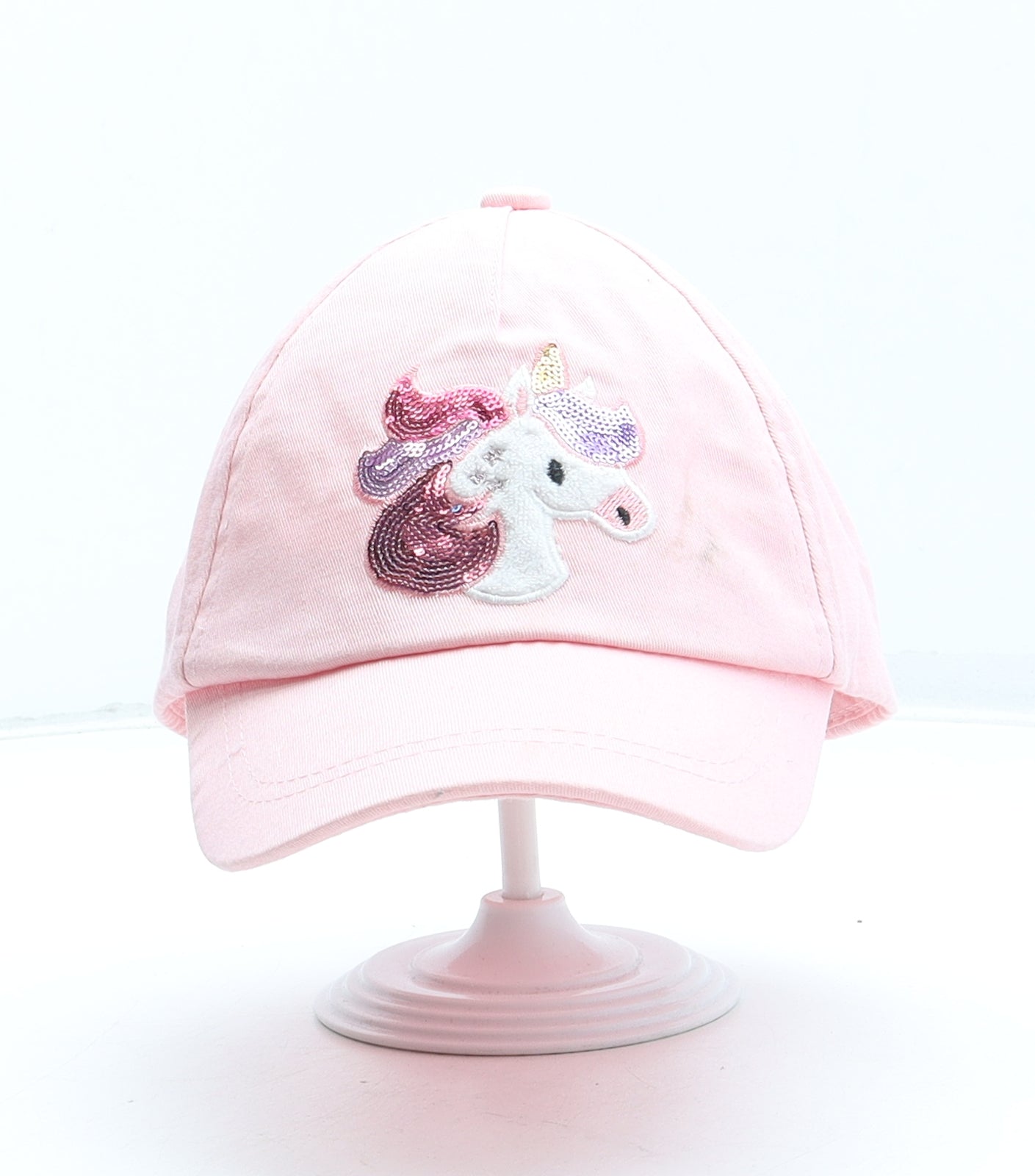 NEXT Girls Pink Polyester Snapback Size S - Size 5-6 Years Unicorn Detail