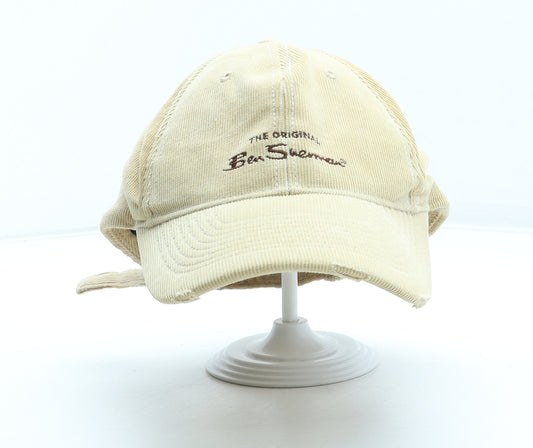 Ben Sherman Mens Beige Cotton Snapback Size Adjustable - Distressed Look