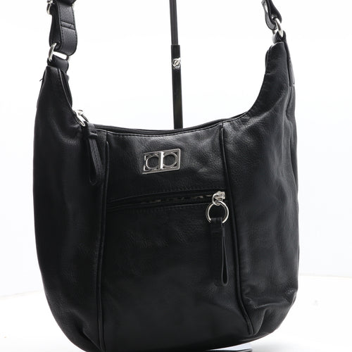 Debenhams Womens Black Polyurethane Crossbody Size Medium