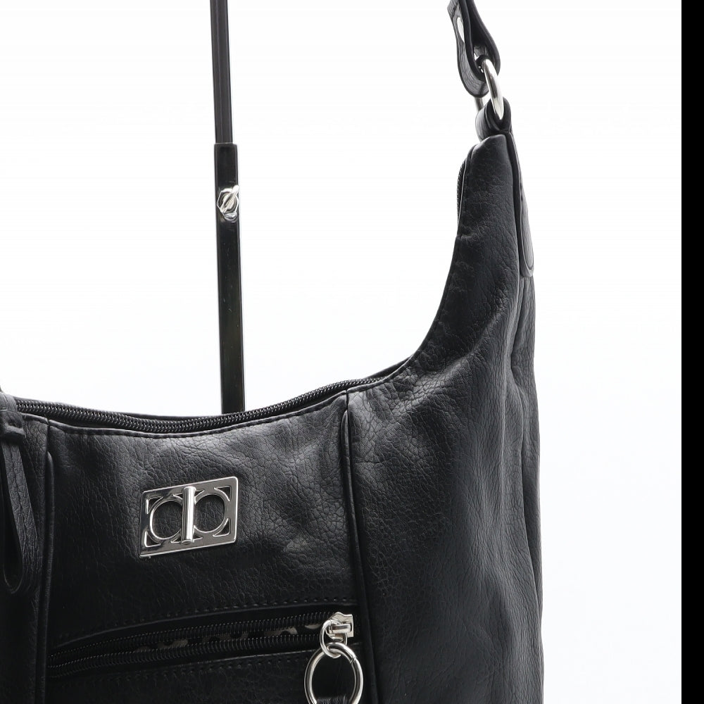 Debenhams Womens Black Polyurethane Crossbody Size Medium