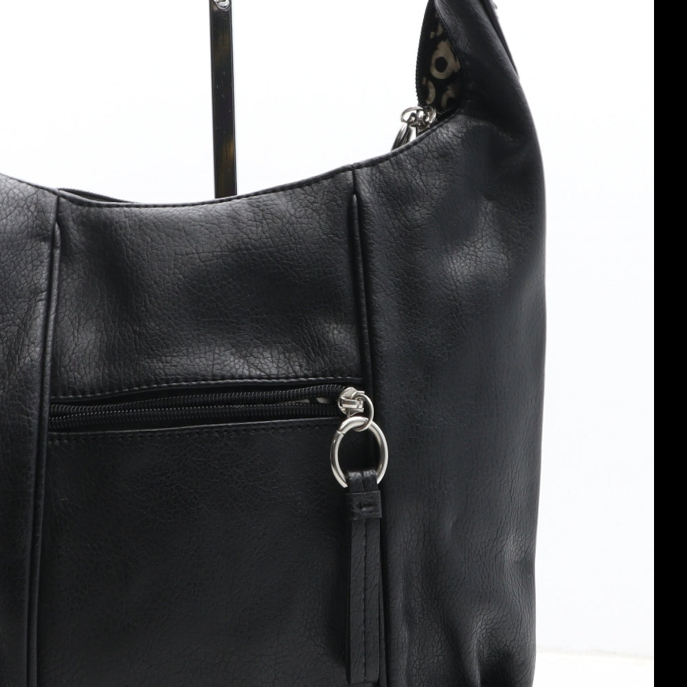 Debenhams Womens Black Polyurethane Crossbody Size Medium