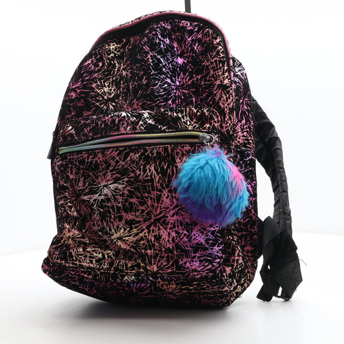F&F Girls Multicoloured Geometric Polyester Backpack Size Medium Zip