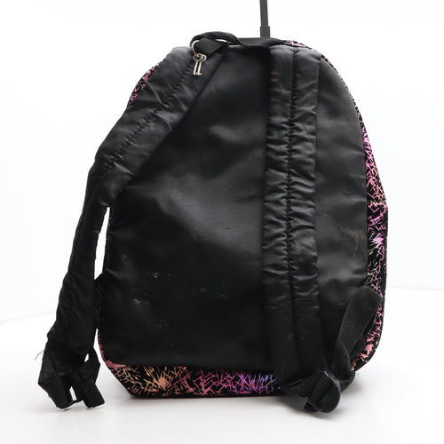 F&F Girls Multicoloured Geometric Polyester Backpack Size Medium Zip