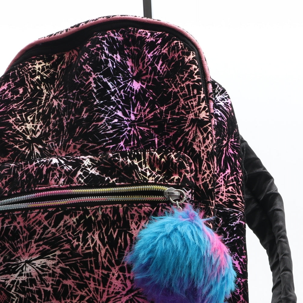 F&F Girls Multicoloured Geometric Polyester Backpack Size Medium Zip