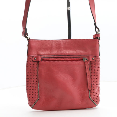 Clarks Womens Pink Geometric Leather Crossbody Size Small