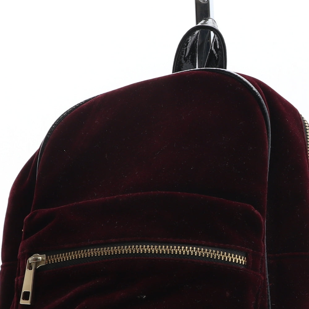 F&F Womens Purple Polyester Backpack Size Small