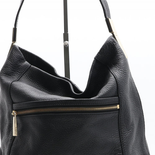 Autograph Womens Black Polyurethane Shoulder Bag Size Large