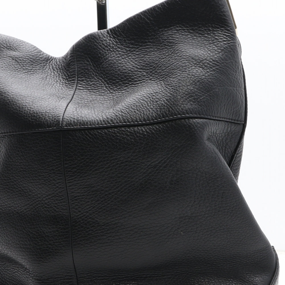 Autograph Womens Black Polyurethane Shoulder Bag Size Large