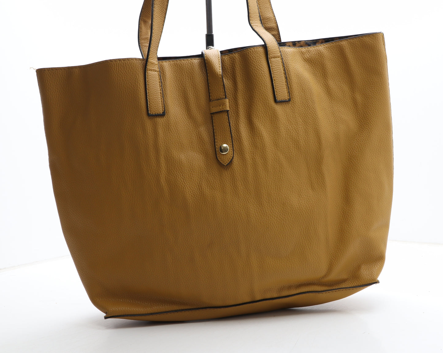 Primark Womens Yellow Polyurethane Top Handle Bag Size Large