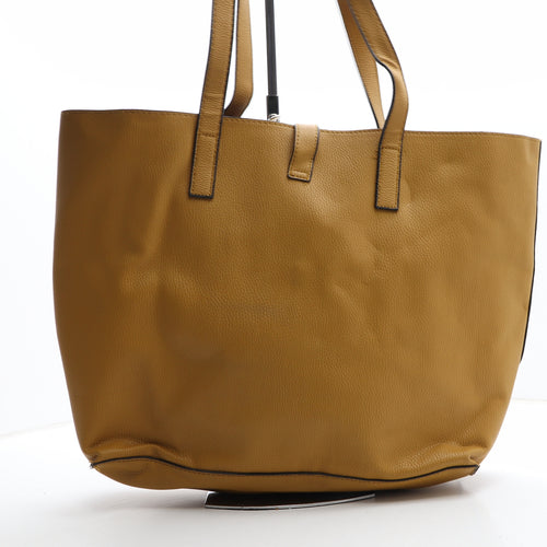 Primark Womens Yellow Polyurethane Top Handle Bag Size Large