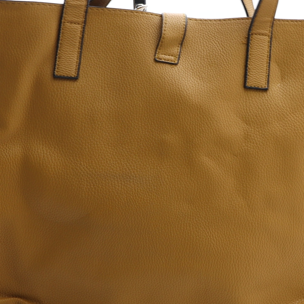 Primark Womens Yellow Polyurethane Top Handle Bag Size Large