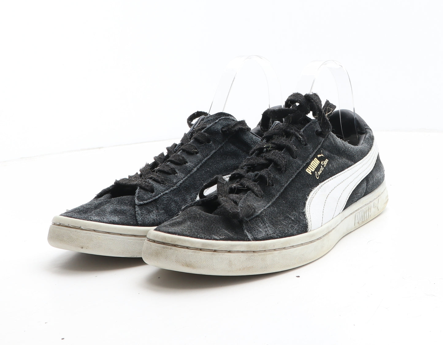 PUMA Mens Black Suede Trainer UK 8