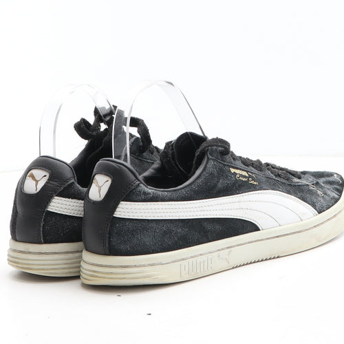 PUMA Mens Black Suede Trainer UK 8
