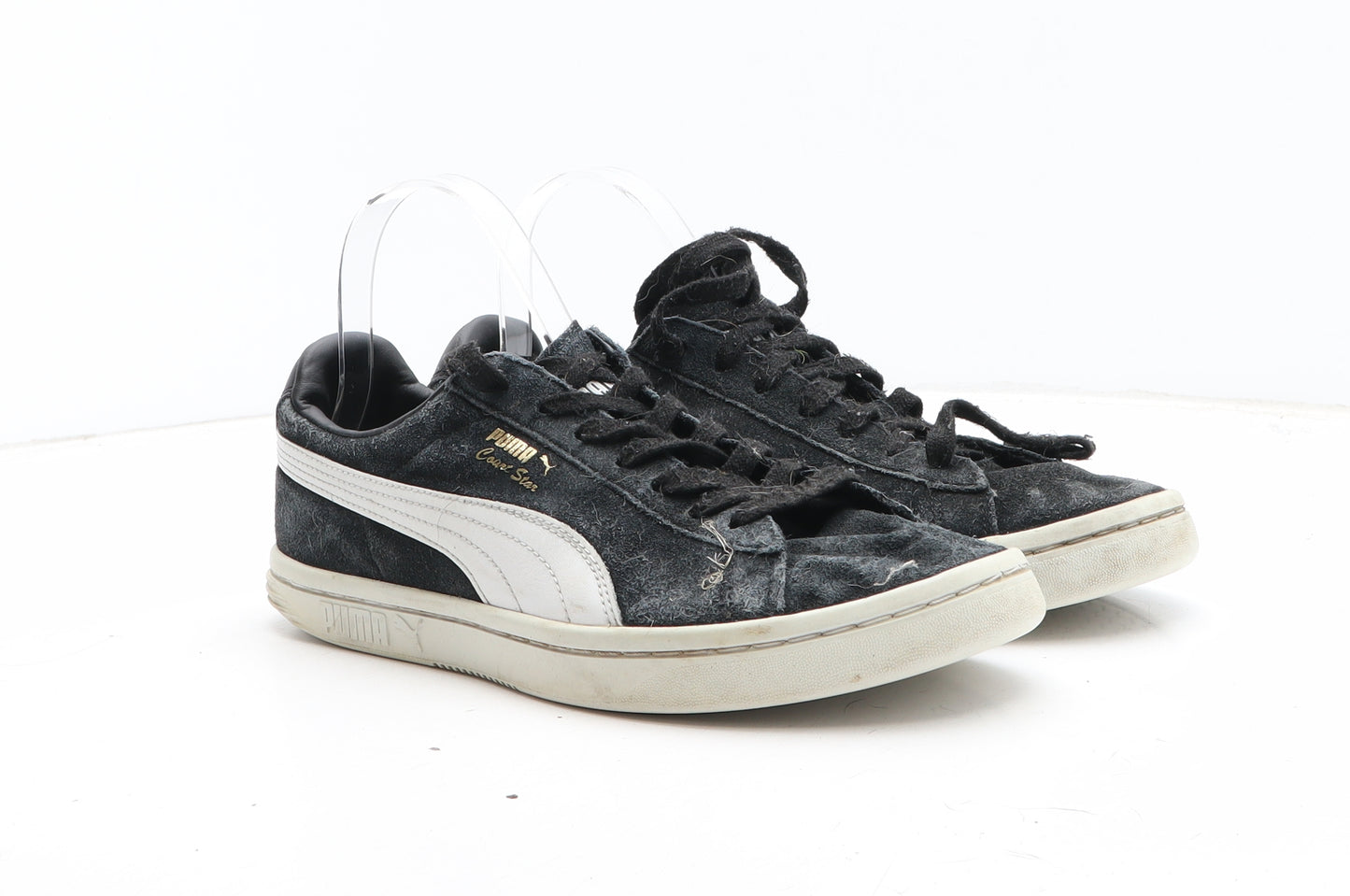 PUMA Mens Black Suede Trainer UK 8