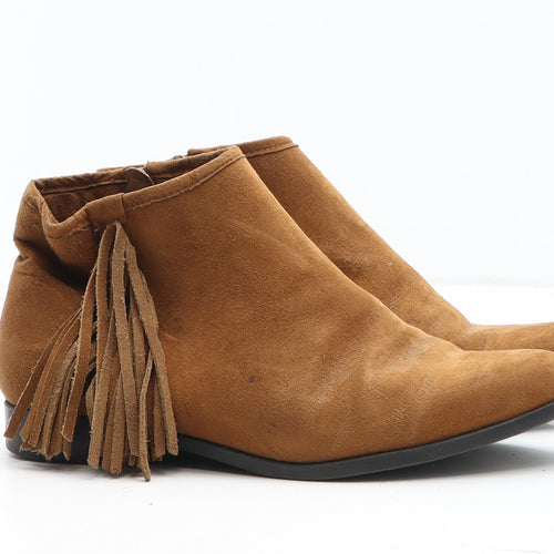 Fiore Womens Brown Synthetic Bootie Boot UK