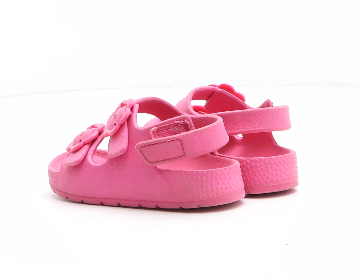 Preworn Girls Pink Synthetic Slip On Sandal UK 6