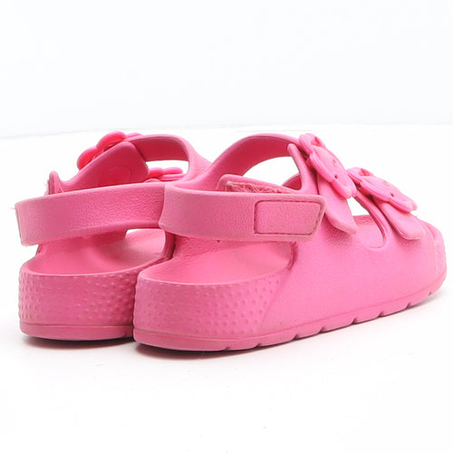 Preworn Girls Pink Synthetic Slip On Sandal UK 6